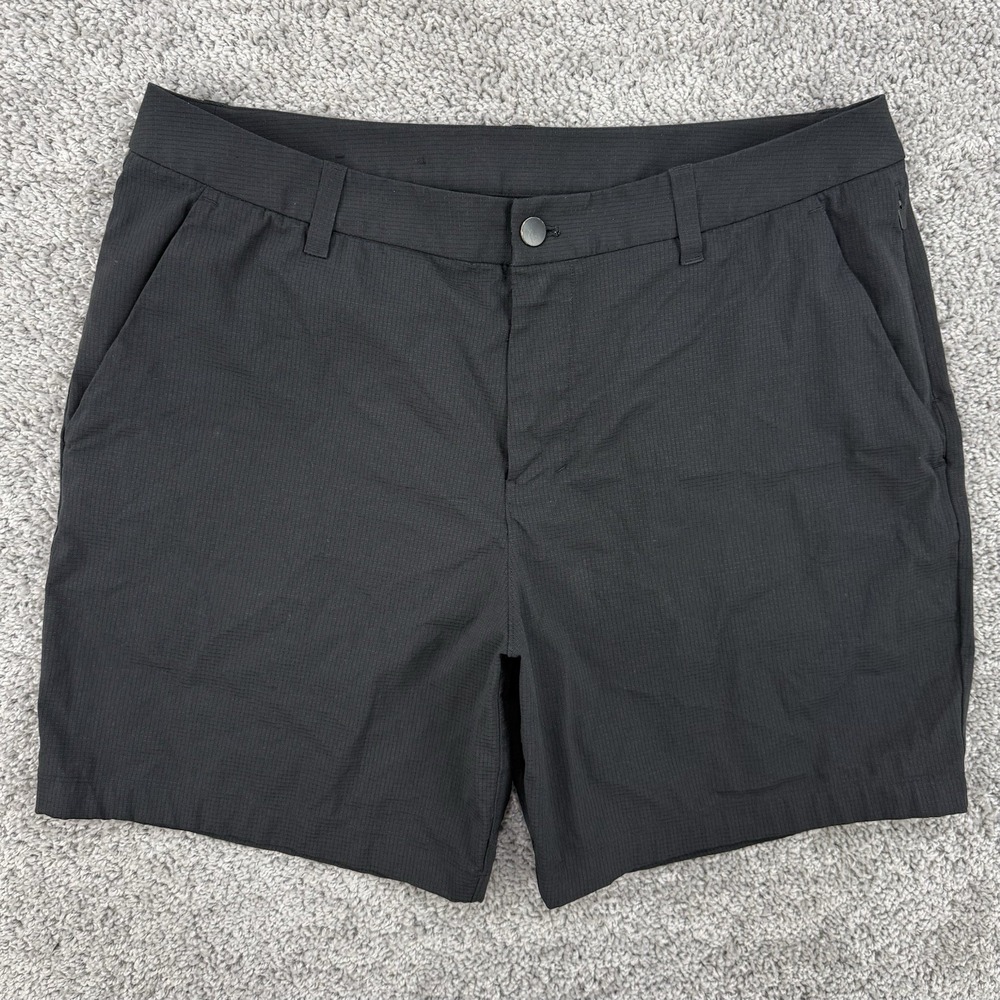 Lululemon ABC Classic-Fit Shorts WovenAir 34 Black Stretch Breathable M7BGUS
